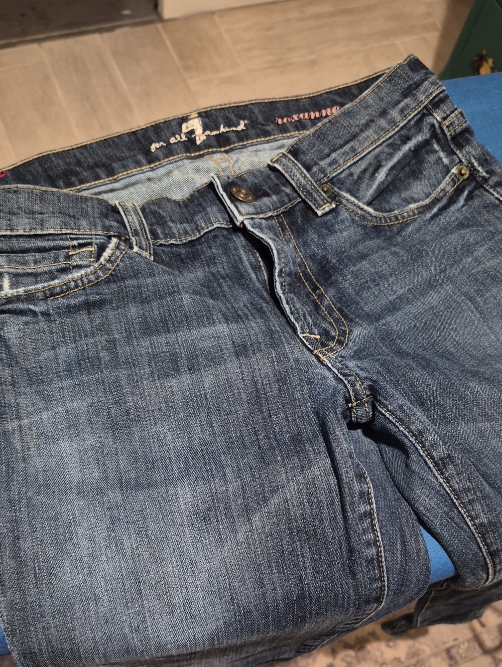 7 For All Mankind Women’s Dark Blue Denim Jeans